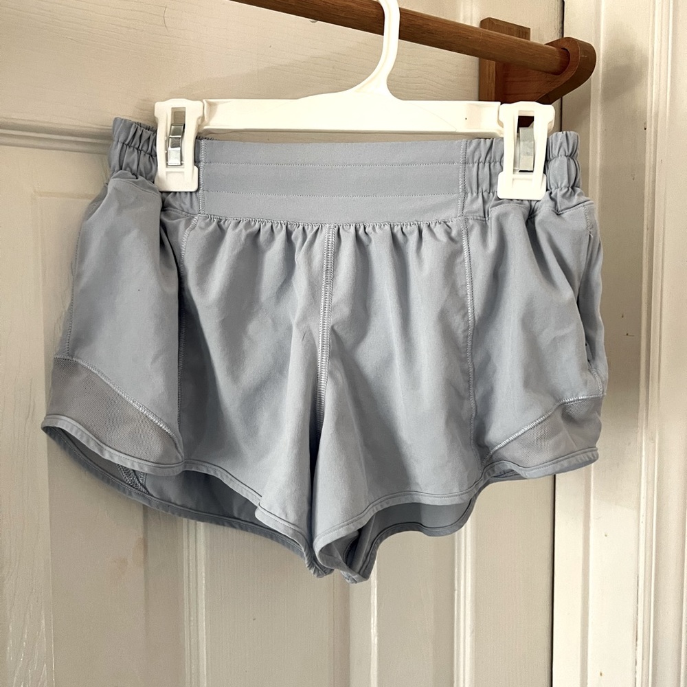 Lululemon light blue hotty hot shorts